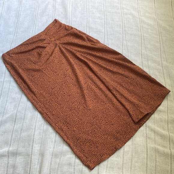 Nine West brown and black animal print midi skirt. - Picture 12 of 13